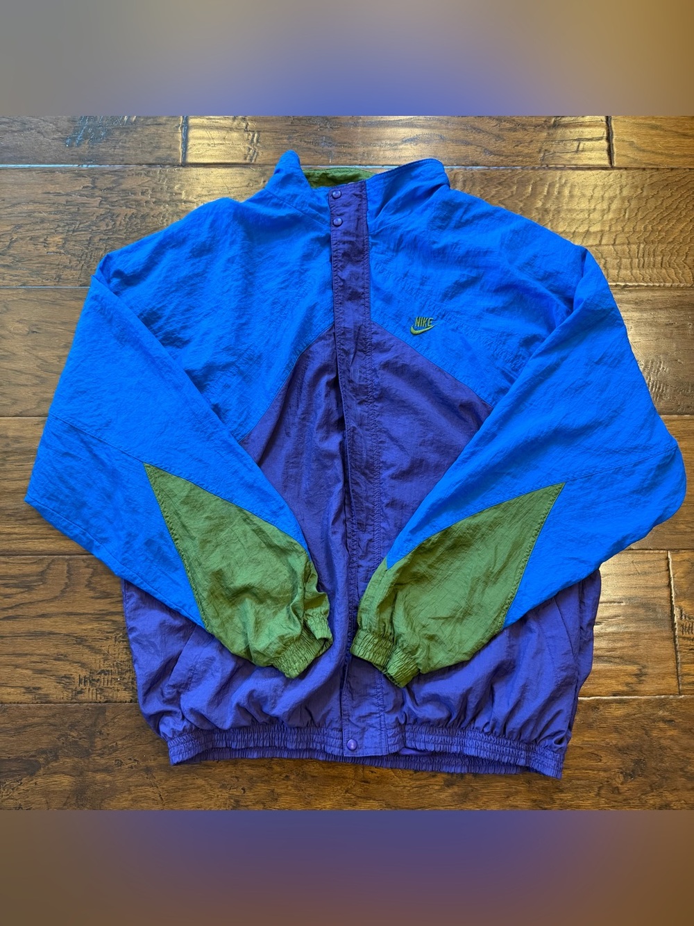 Vintage 80s 90s Nike Windbreaker Track Jacket Retro Colorblock Jacket Size XL